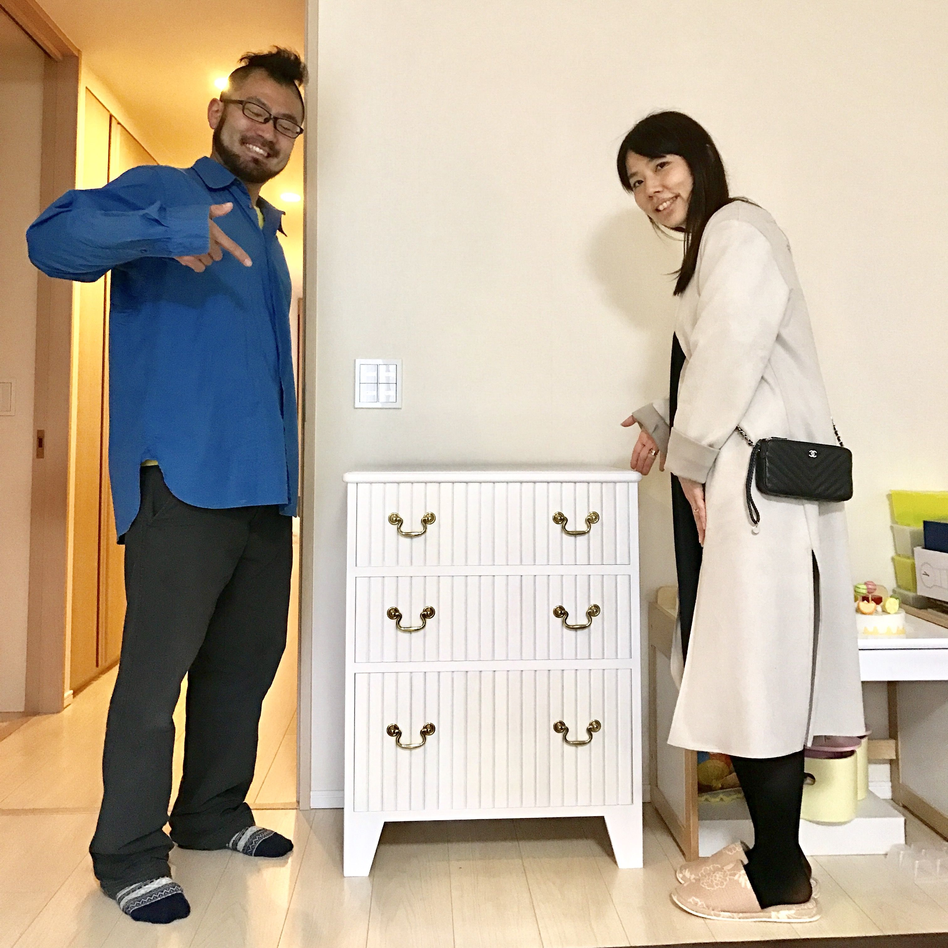 ベビーベッドをチェストにリメイク