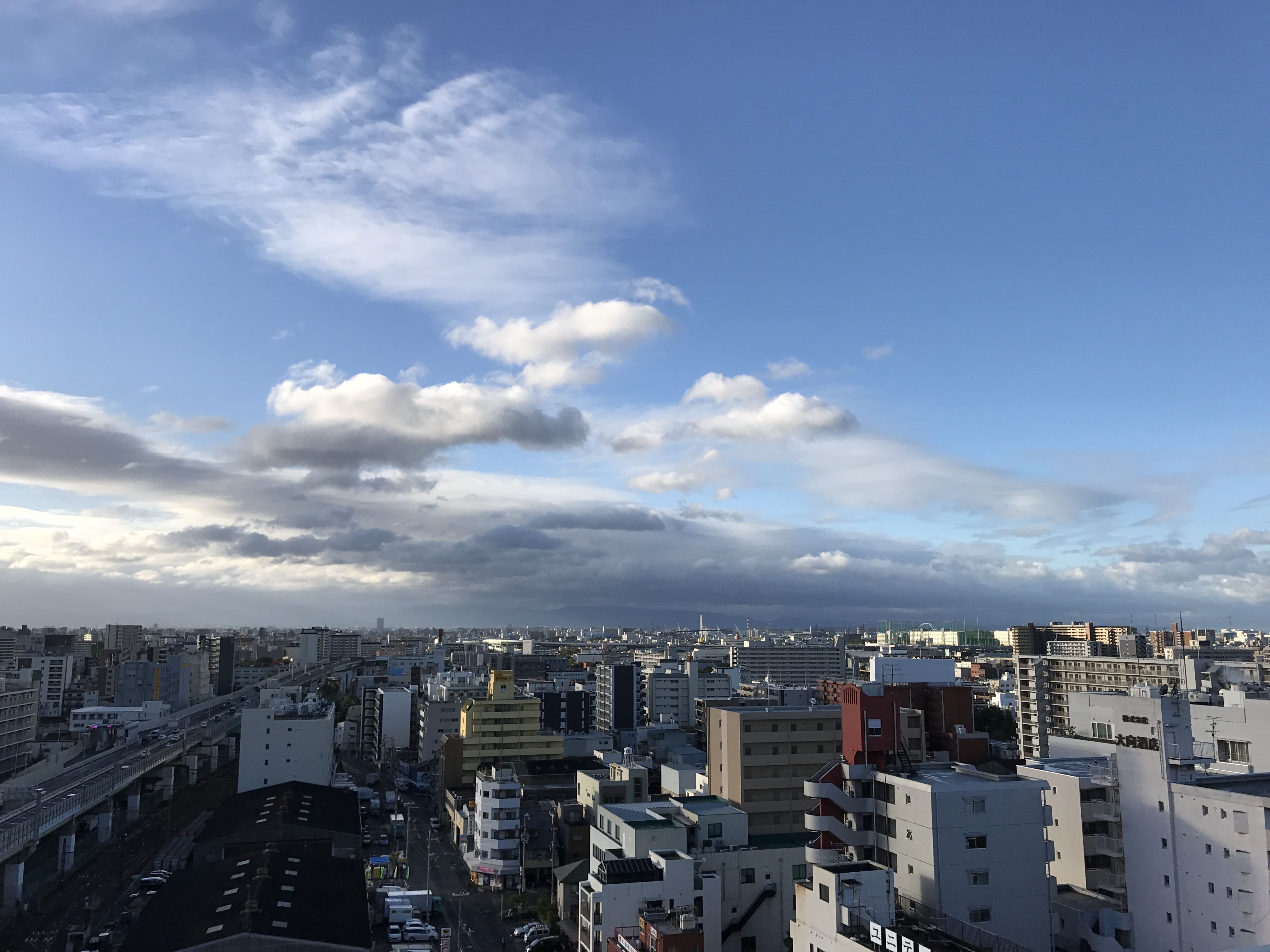台風から一夜明け快晴