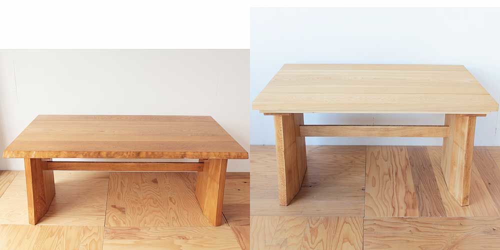 R0154：ダイニングテーブルの天板を小さく＆こたつ兼用テーブルにのイメージ