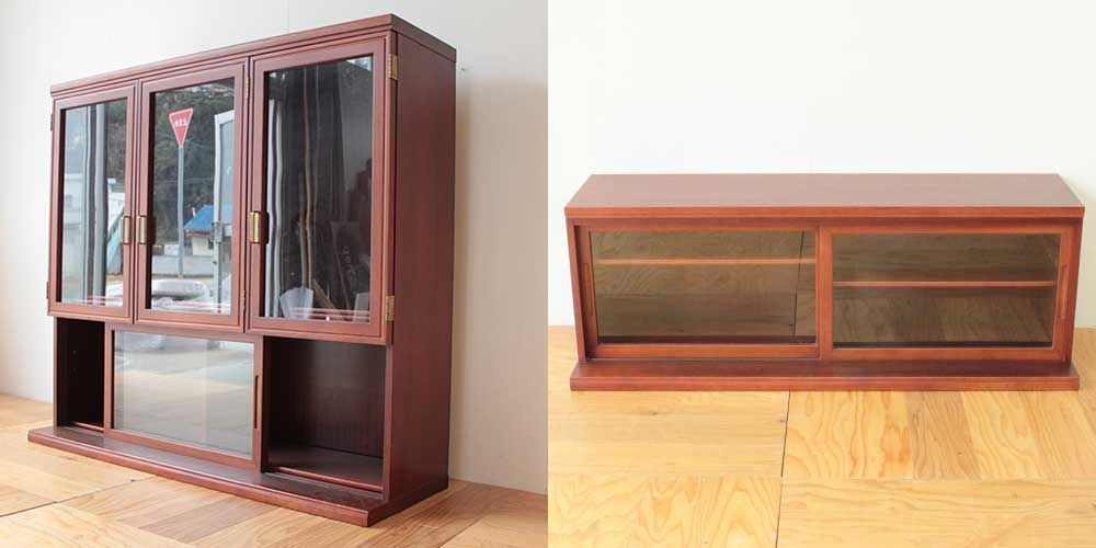 婚礼家具の食器棚の背を低く 家具リメイク事例:R225 Before&after