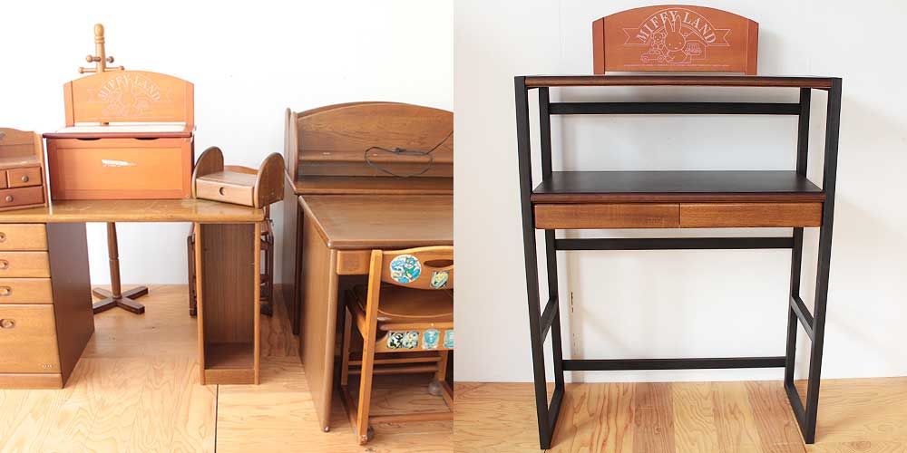 子供部屋の家具のプリントを生かしたシンプルラック　家具リメイク事例：R252　Before&After
