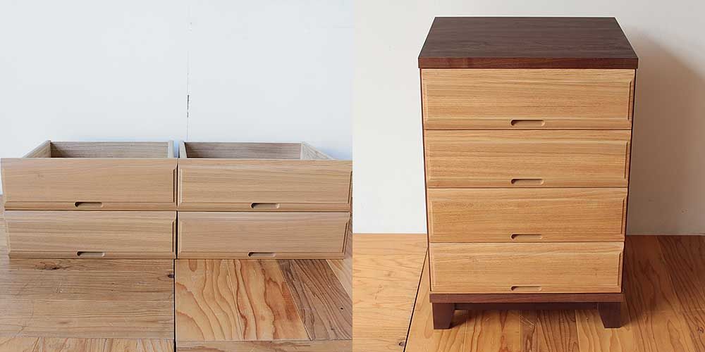 婚礼家具整理箪笥の引き出しをミニチェストにリメイク 家具リメイク事例:R285 Before&after