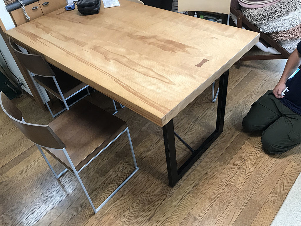 リサイズのご相談をいただいたダイニングテーブル