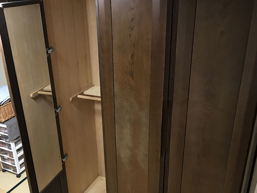 婚礼タンスの扉の蝶番の仕様