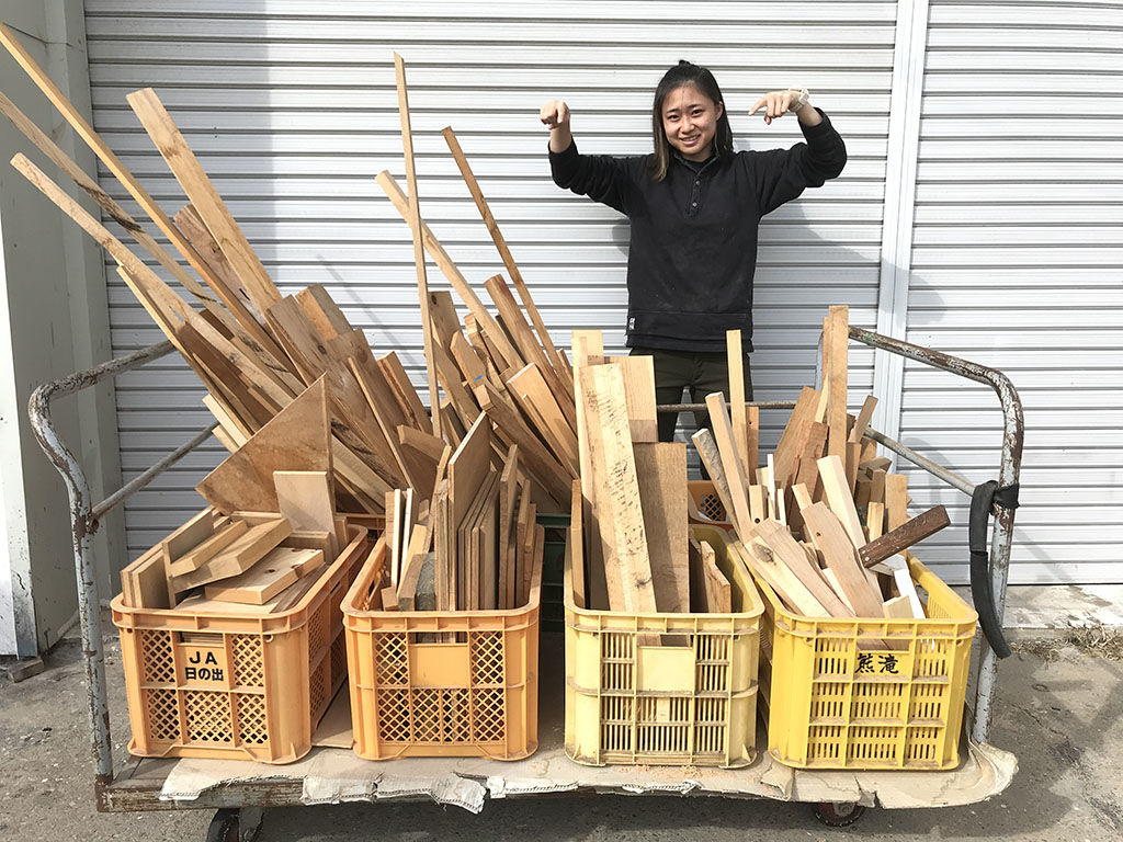 淡路島工房オニオンベースで家具製作の際に出た端材をお譲りします