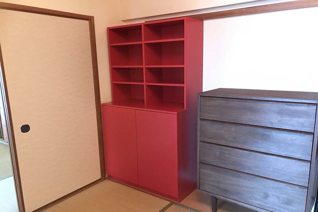 真っ赤な本棚オーダーメイド事例：M070