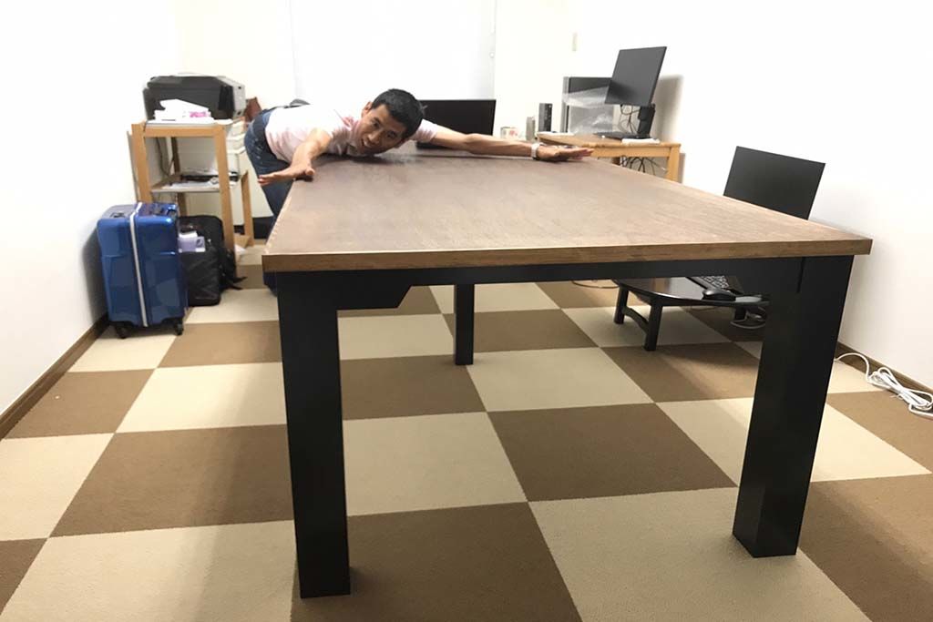 長さ2.4m巨大なワークテーブルオーダーメイド事例:M088