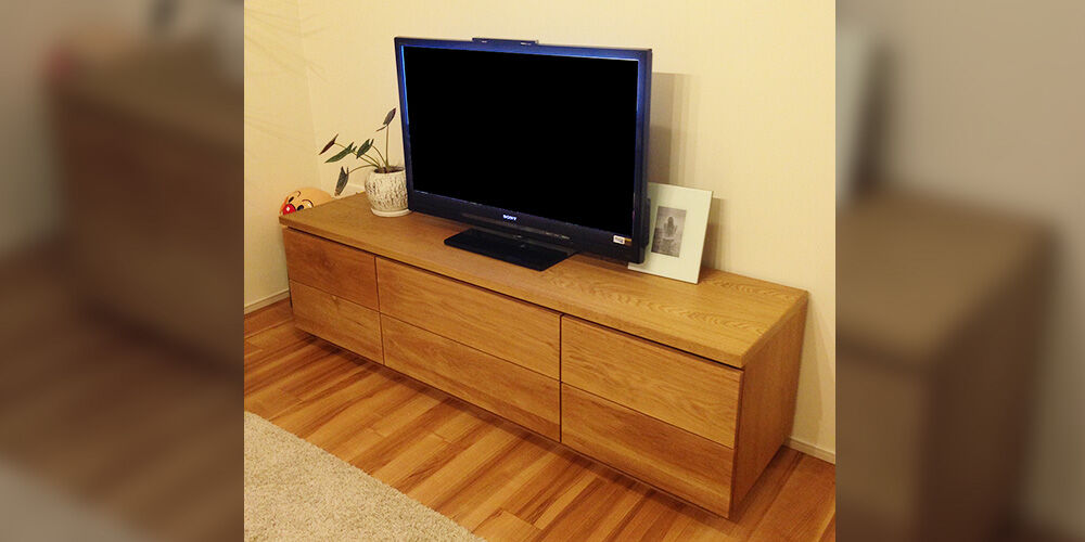 M0016:オークのナチュラルモダンなテレビボードをオーダーメイドのイメージ
