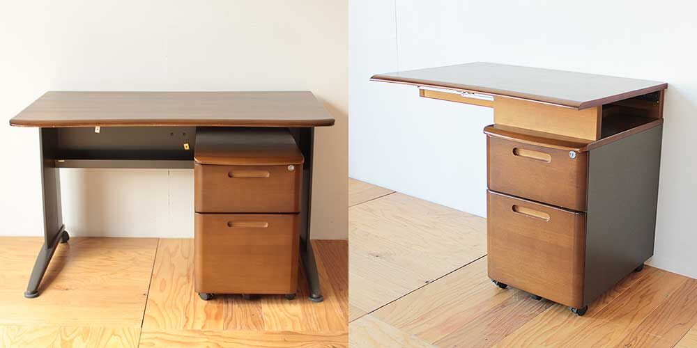 大きなデスクをリサイズと折り畳み式にリメイク 家具リメイク事例:R297 Before&after
