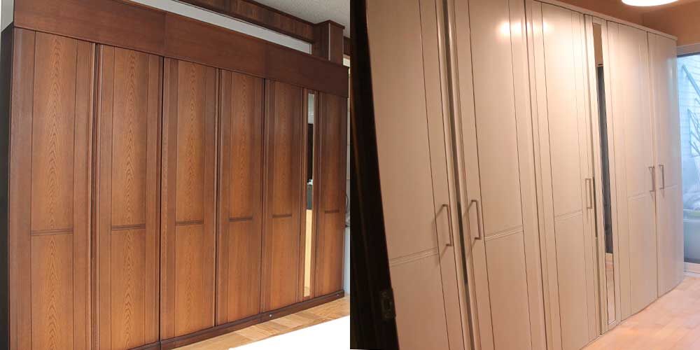 婚礼家具壁面収納タンスをリサイズと塗装リメイク　家具リメイク事例：R304　Before&after