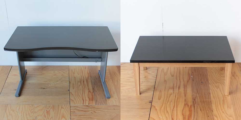 思い出の学習机をローテーブルにリメイク 家具リメイク事例:R309 Before&after