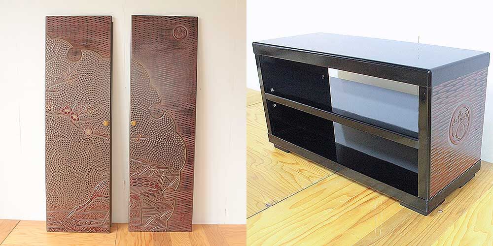 婚礼家具鎌倉彫クローゼット扉をテレビボードへリメイク家具リメイク事例:R313 Before&after