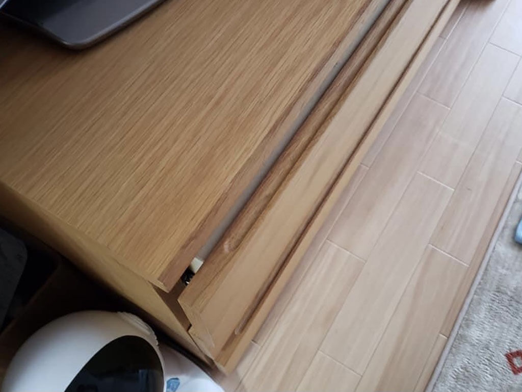 開け閉めの具合が悪かった引き出しの上下を入れ替え