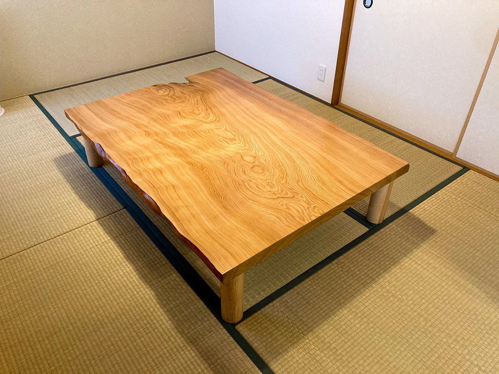 リメイクした座卓を納品