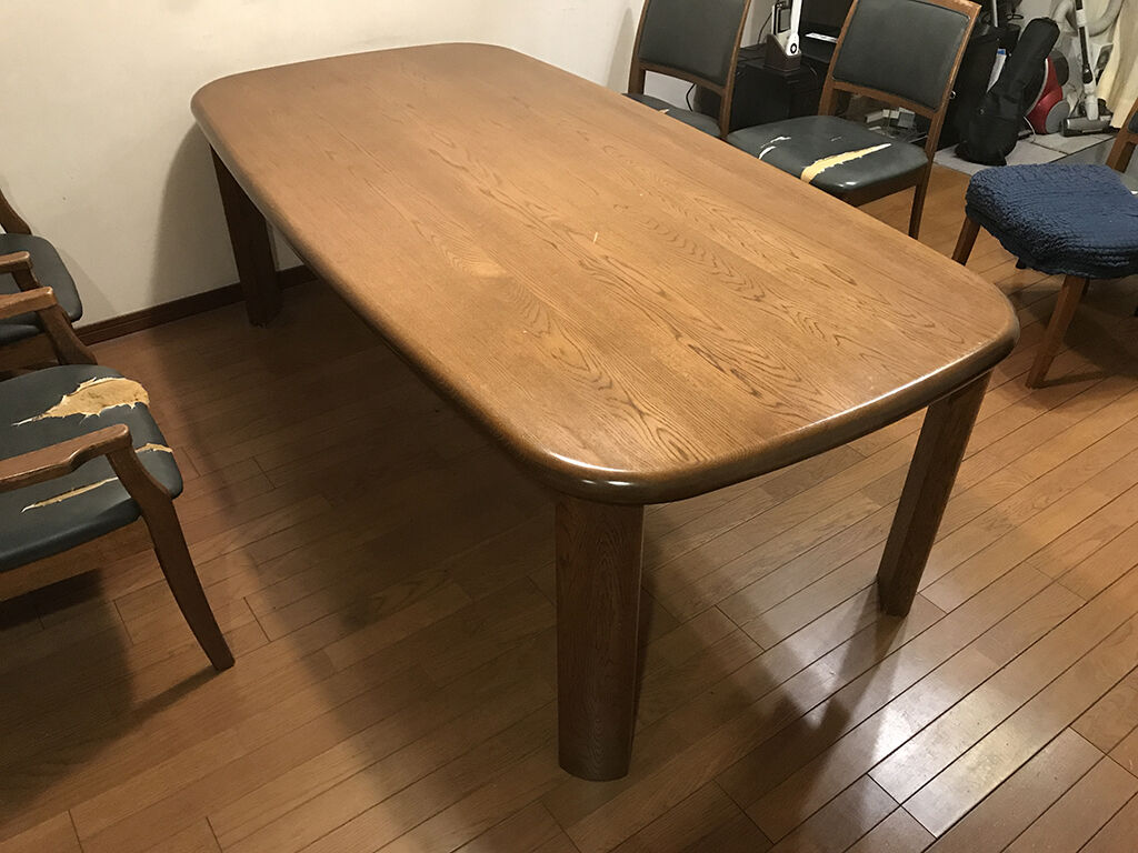リサイズのご依頼をいただいたW1900のダイニングテーブル