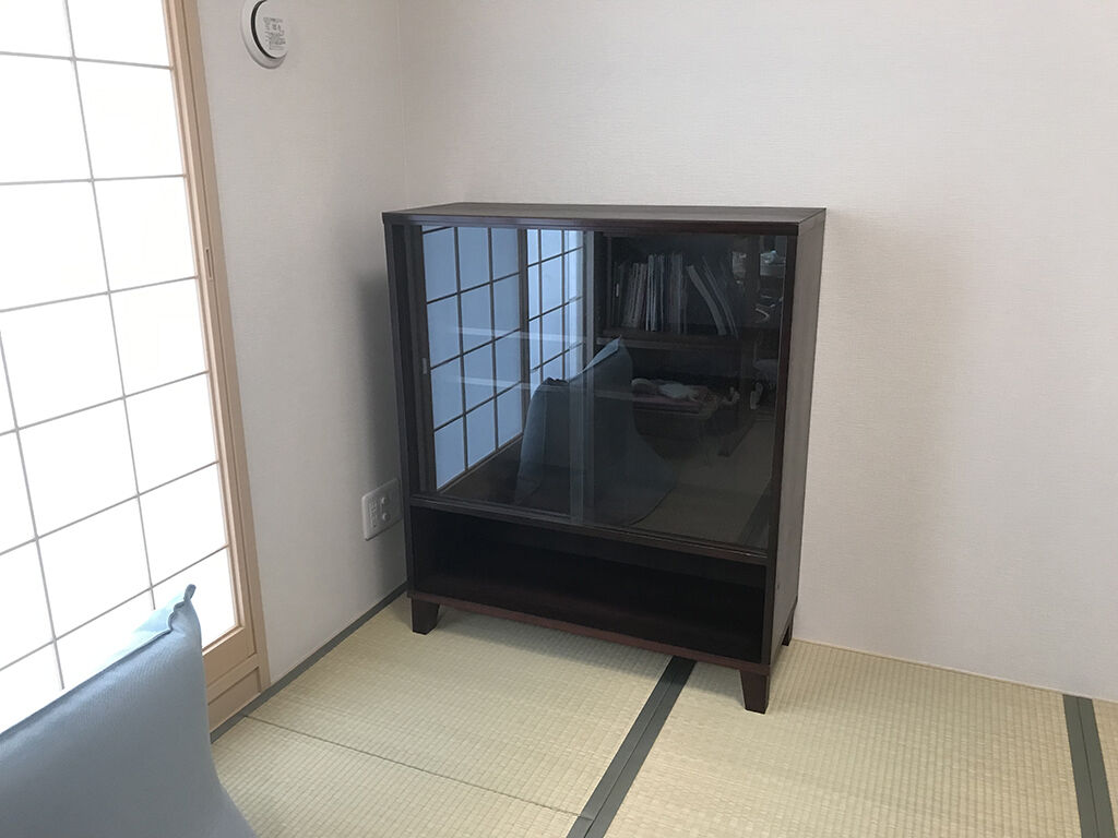 和室の一角に納品させていただいたリメイクキャビネット
