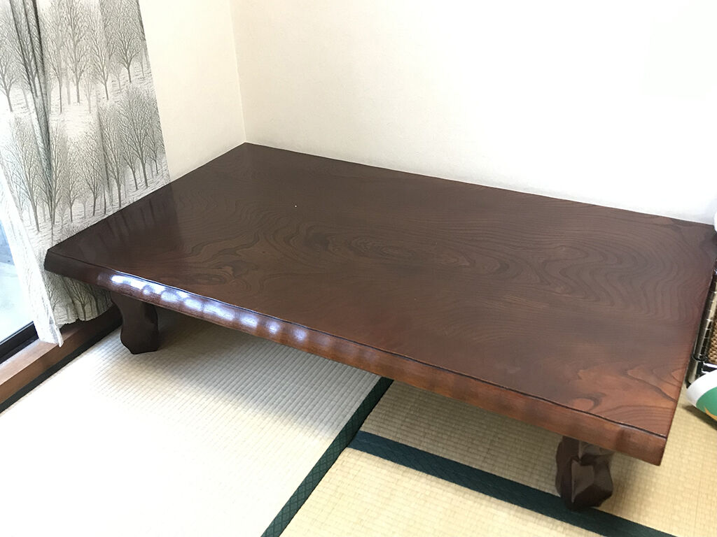 天板サイズを一回り小さくリメイクしたいとご相談いただいた座卓