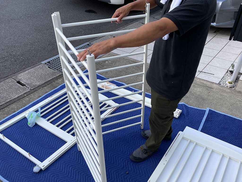 ベビーベッドのサイドフレームを活かしたリメイクを閃く家具作りたいおっさん