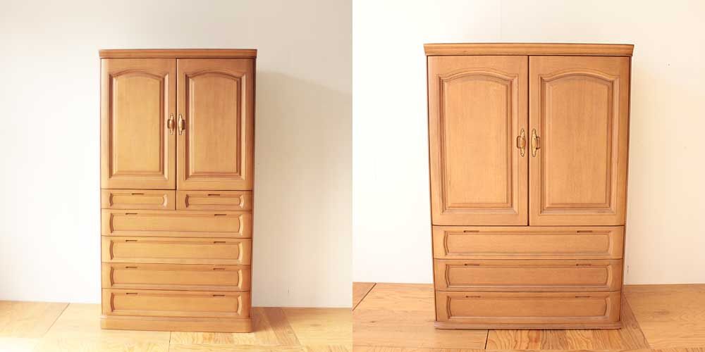 和タンスをウォークインクローゼットの中に設置できるサイズにリサイズ 家具リメイク事例:R326 before&after