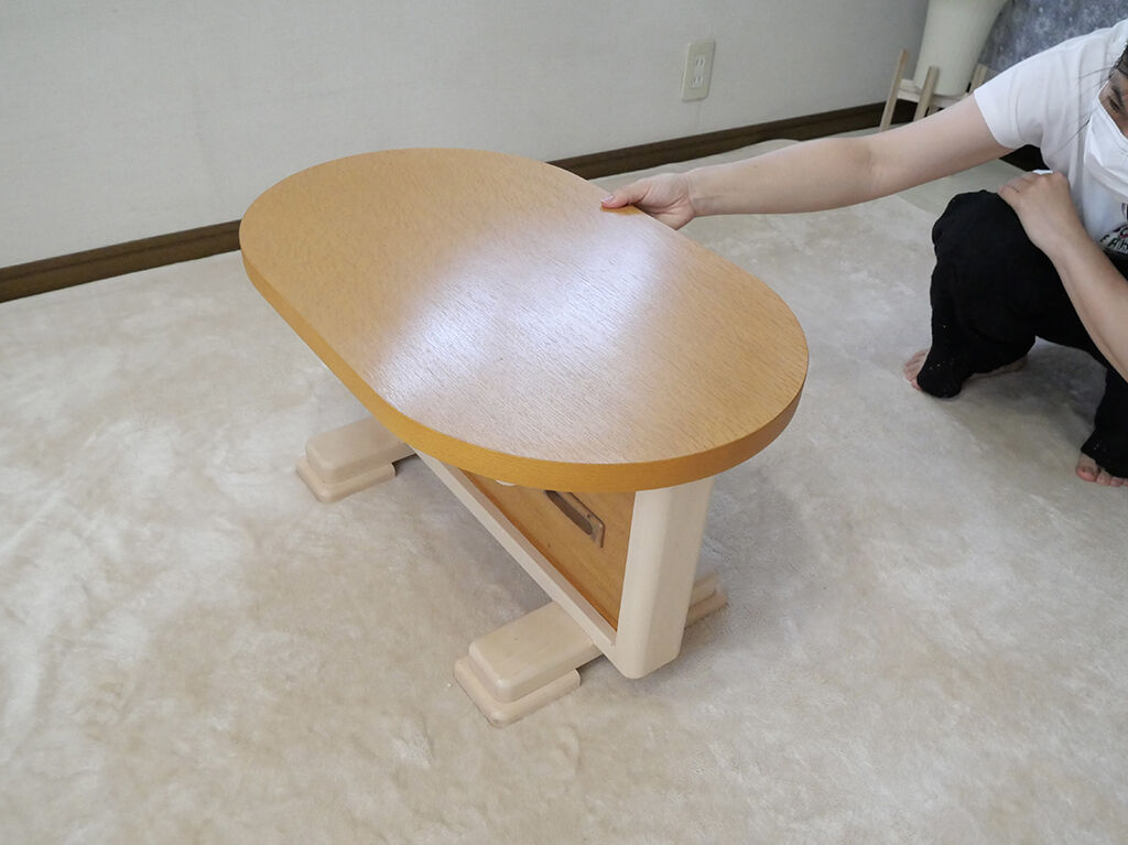 「可愛らしいテーブルに生まれ変わって嬉しい」とリメイクを喜んでくださったお客様