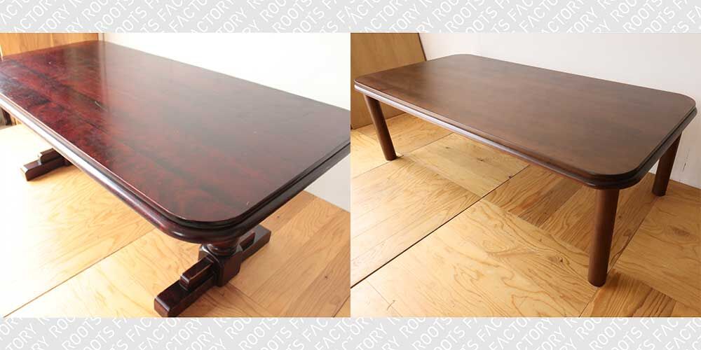 R0419:ダイニングテーブルの高さを低くシンプルな印象にリメイクのイメージ