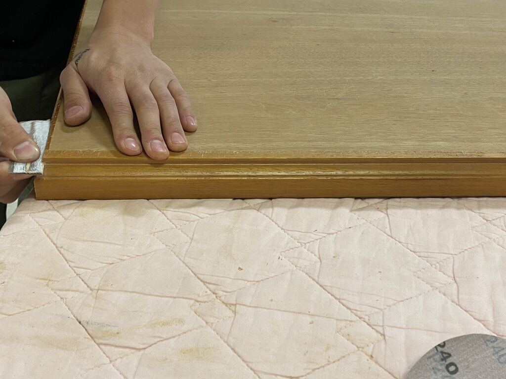 磨いてる様子