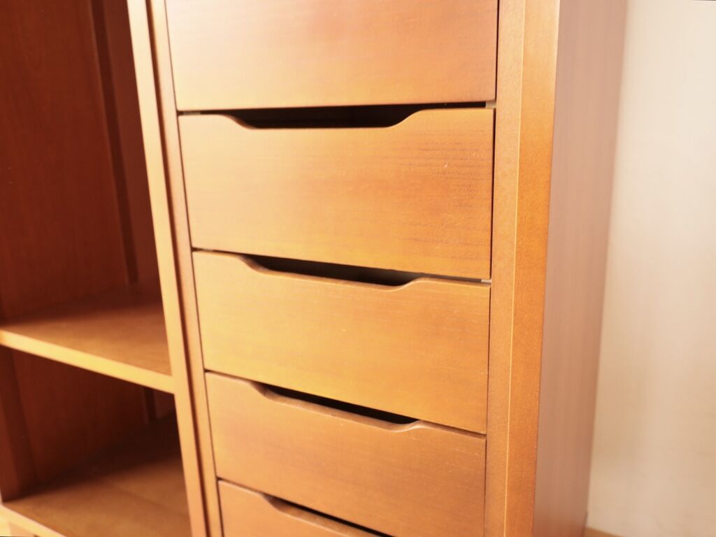婚礼タンス内部にあった引き出しを塗装して使用