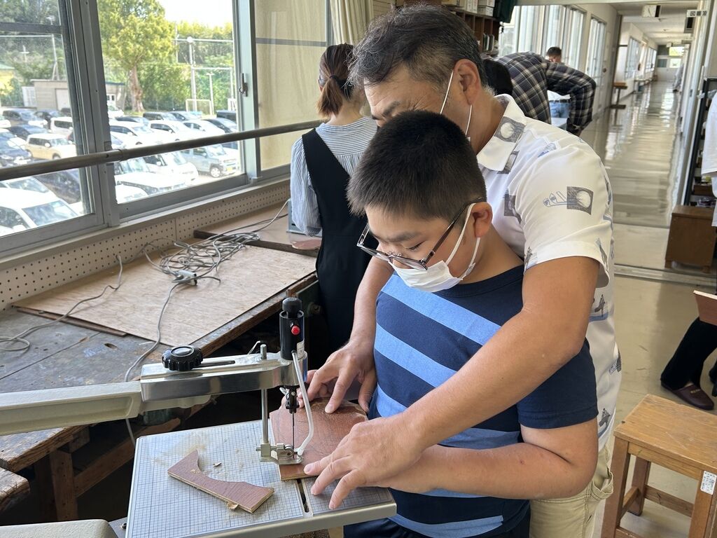 親子で作業