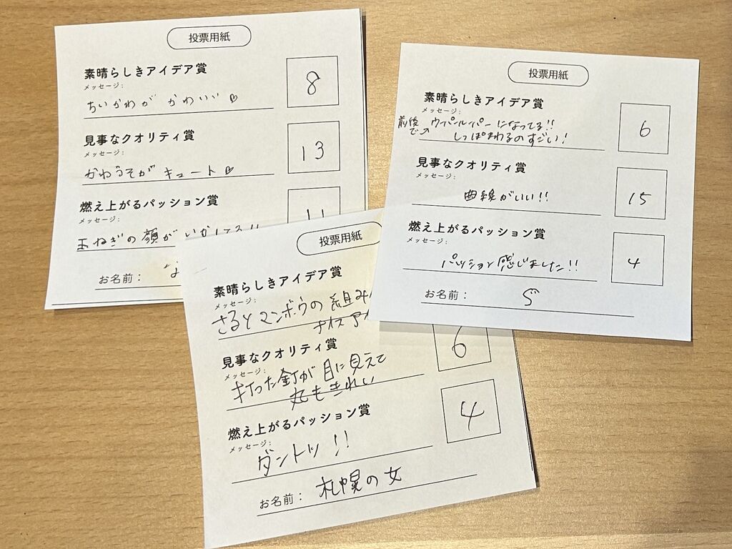 投票用紙