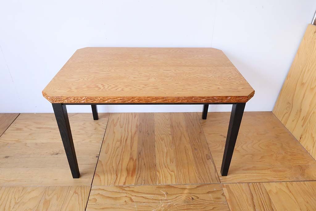 屋久杉の座卓をテーブルにリメイク