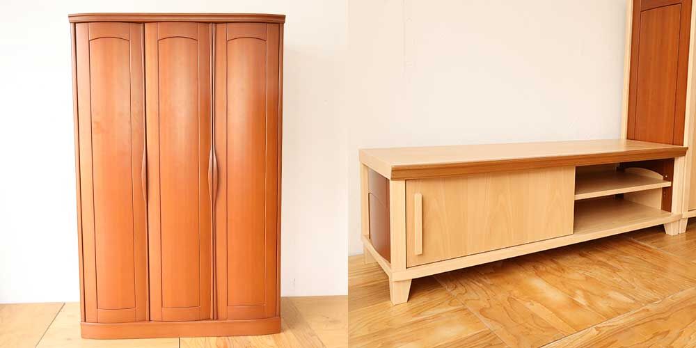 R0565:婚礼洋服タンスをセットで使えるテレビ台＆本棚にリメイクのイメージ