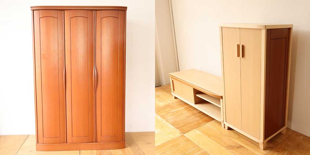 R0566:婚礼タンスの扉を側板に活かしておしゃれでかわいい本棚にのイメージ