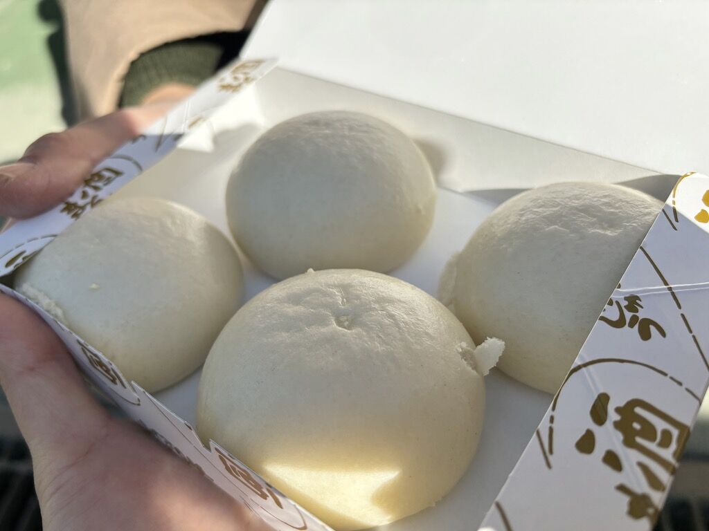 初詣の神社で食べた酒まんじゅう