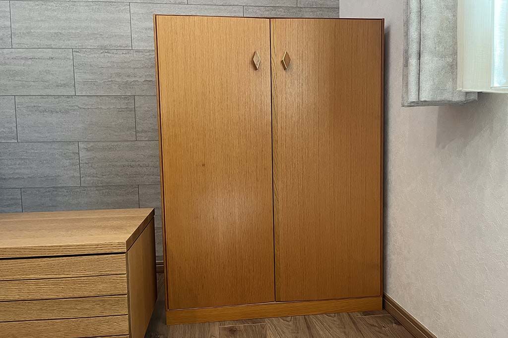 お客様の家に納品されたキャビネット