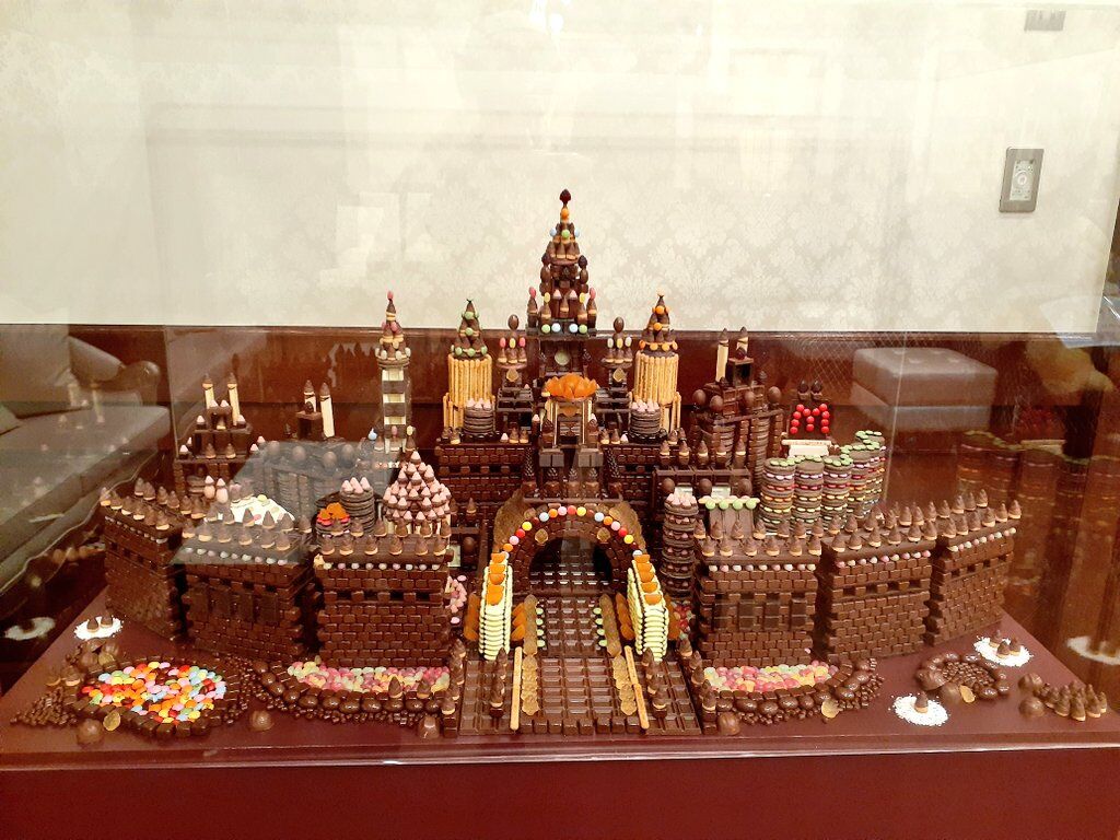 お菓子の城の展示