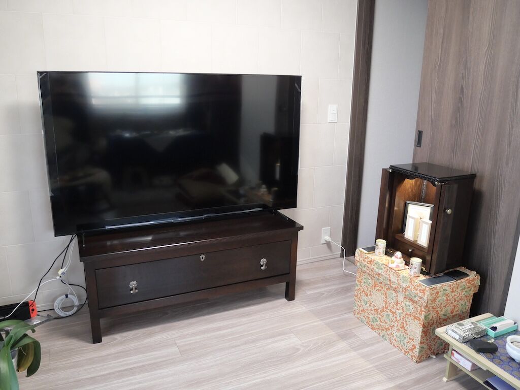 リメイクしたテレビ台とお仏壇