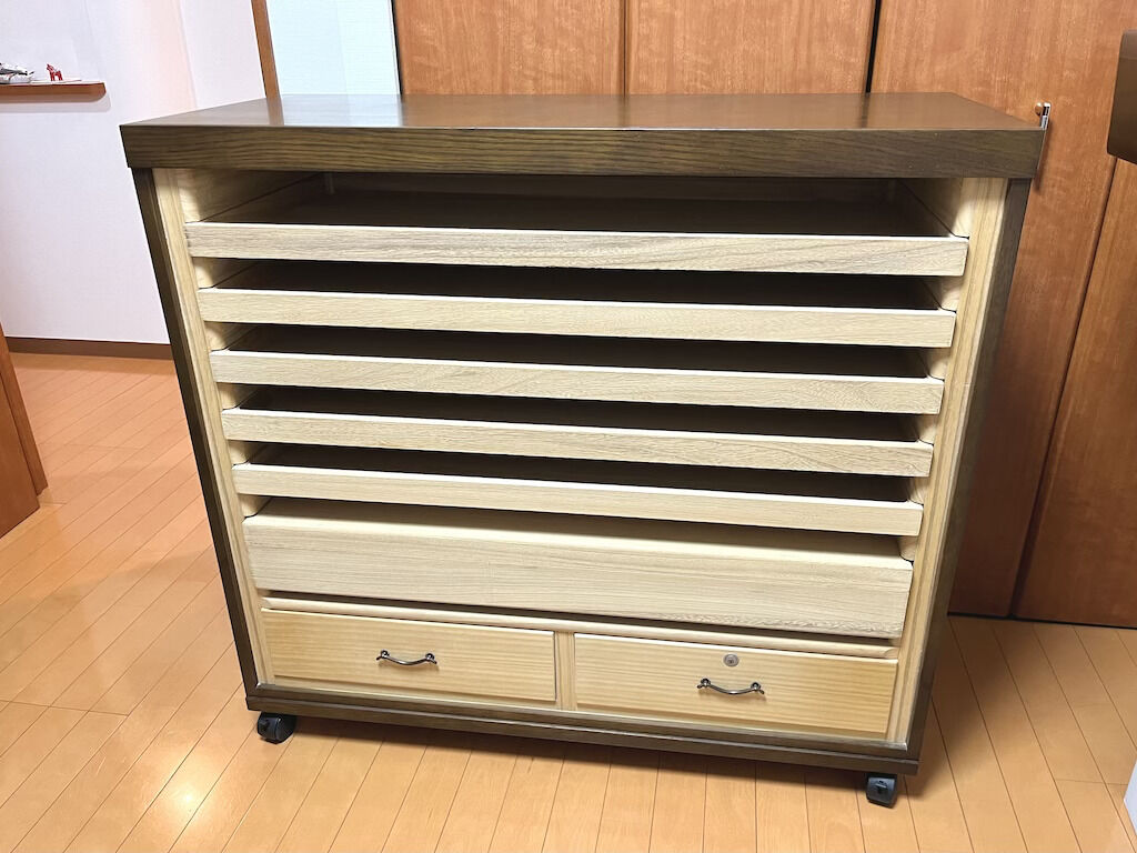 お客様宅に納品したリメイク後のお着物収納