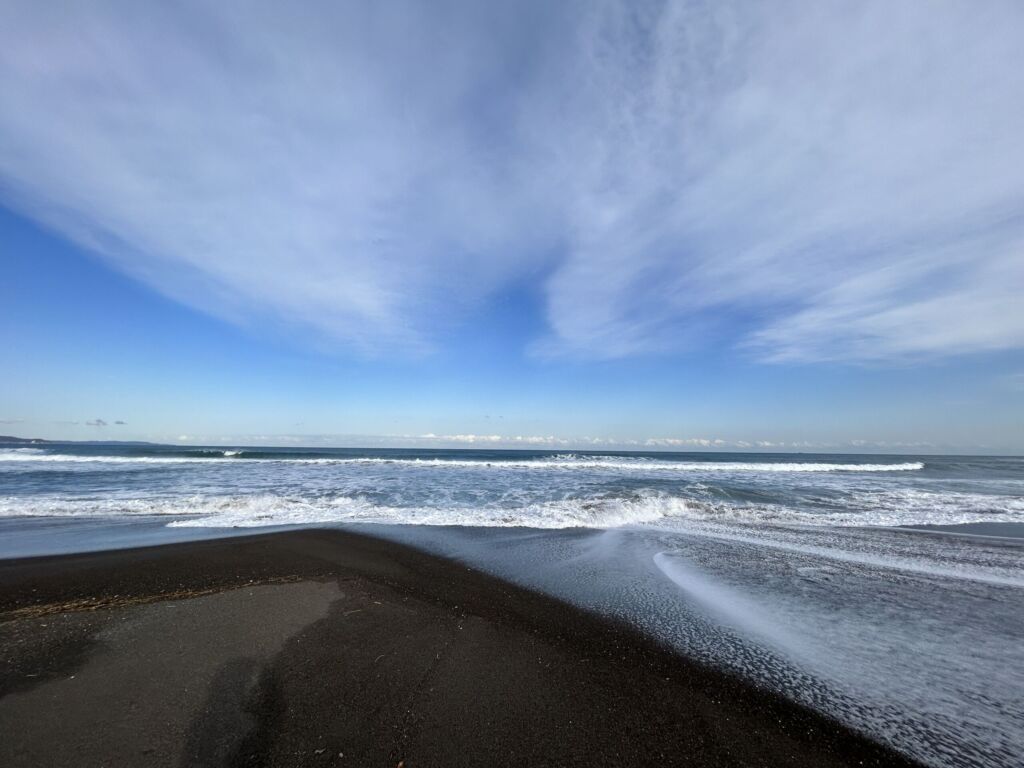 海　砂浜から撮った写真