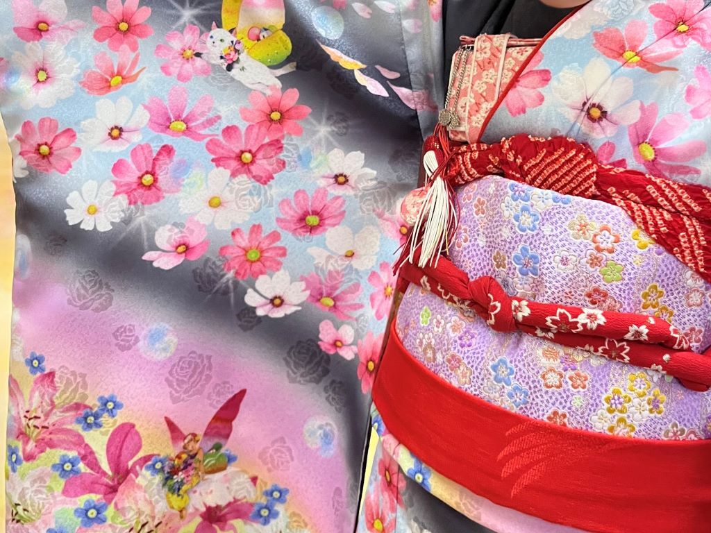 猫の柄の着物