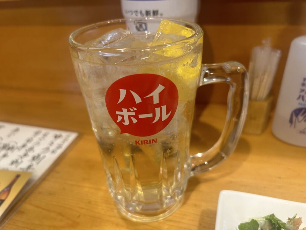 居酒屋で飲んだハイボール