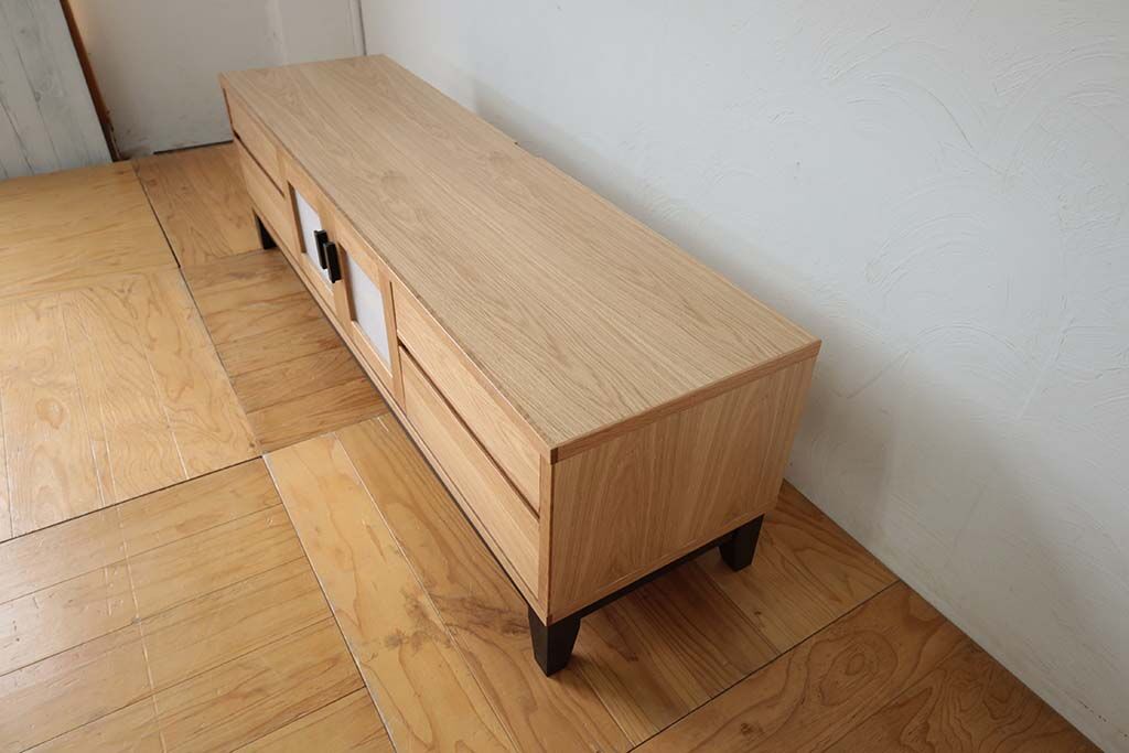 オーク色のおしゃれなテレビボードをオーダーメイド