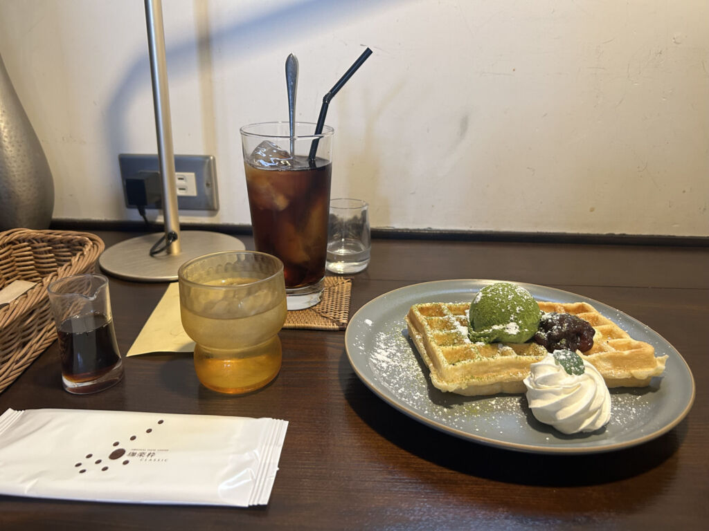 ワッフルプレート　カフェでのひと時