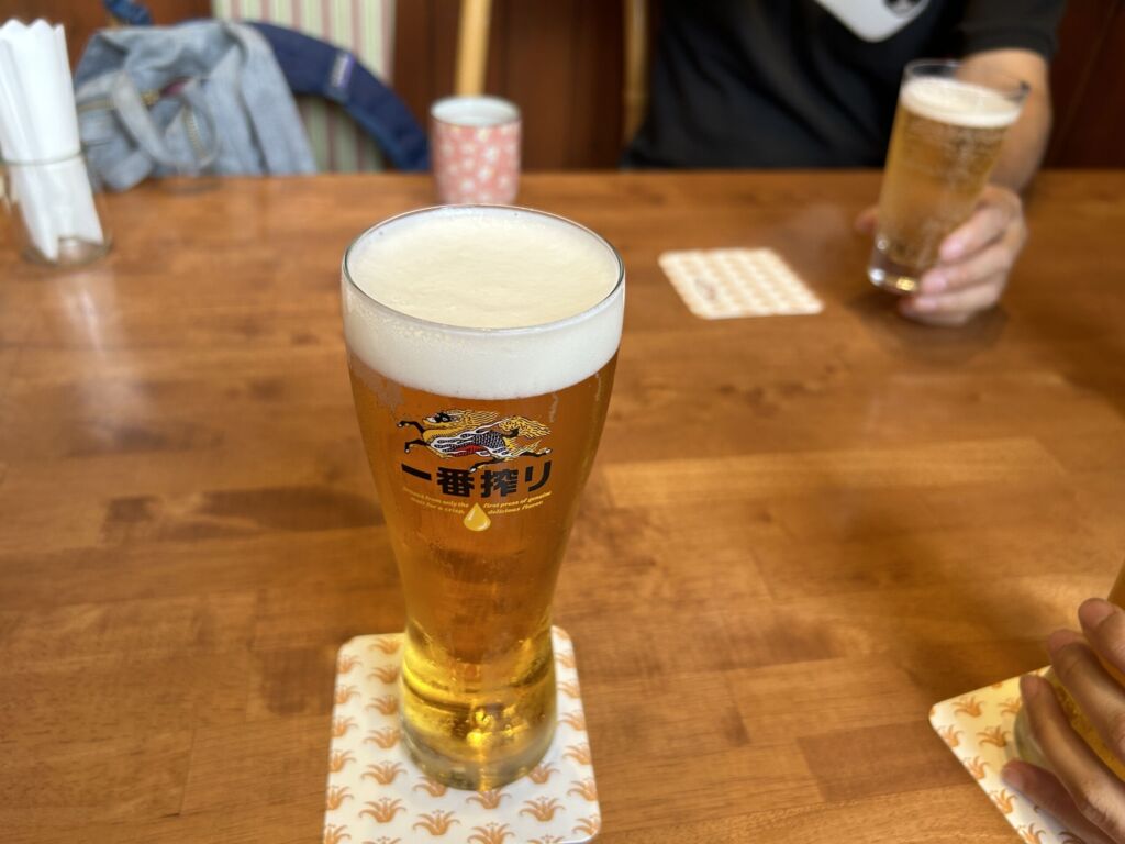 現場作業終了のビールの写真