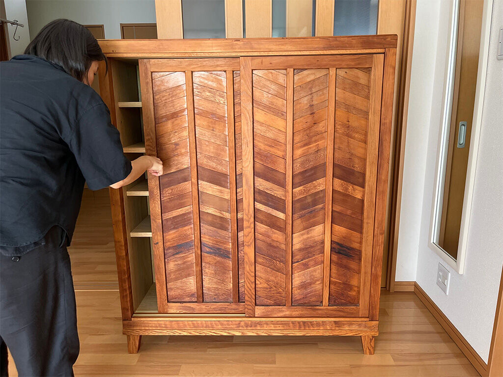 靴箱を収納家具にリメイク！古家具の良さを残しながら全体を綺麗に♪のイメージ